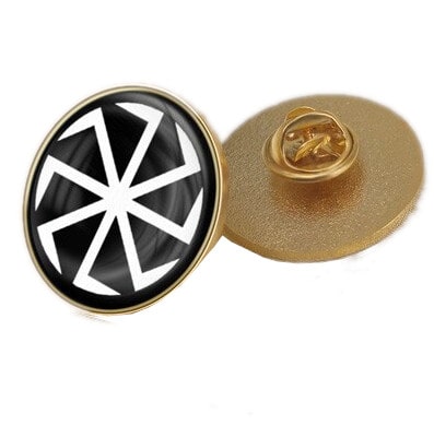 Svarogs Slavic Star Symbol Badges Lapel Pin